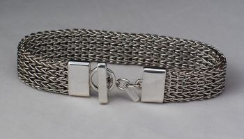 Silver chain bracelet